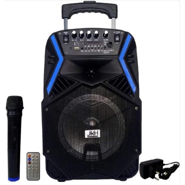 Boxa Bluetooth activa cu telecomanda JRH A81 , portabila, 300 W, tip troller bass puternic , microfon Bluetooth, Bluetooth, AUX, Radio Fm, USB